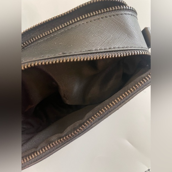 Women's Black Small Crossbody Bag Vegan Leather Purse Block Adjustable Strap - Picture 7 of 10